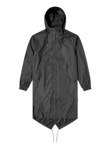 Parkas Rains Fishtail Jacket Svart | 18010-01