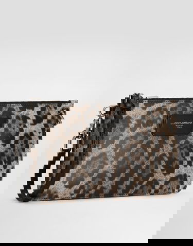 Resväska Dolce & Gabbana Dolce & Gabbana Calfskin Leopard Print Toiletry Bag Flerfärgad | BP3343A6519HY13M, 1