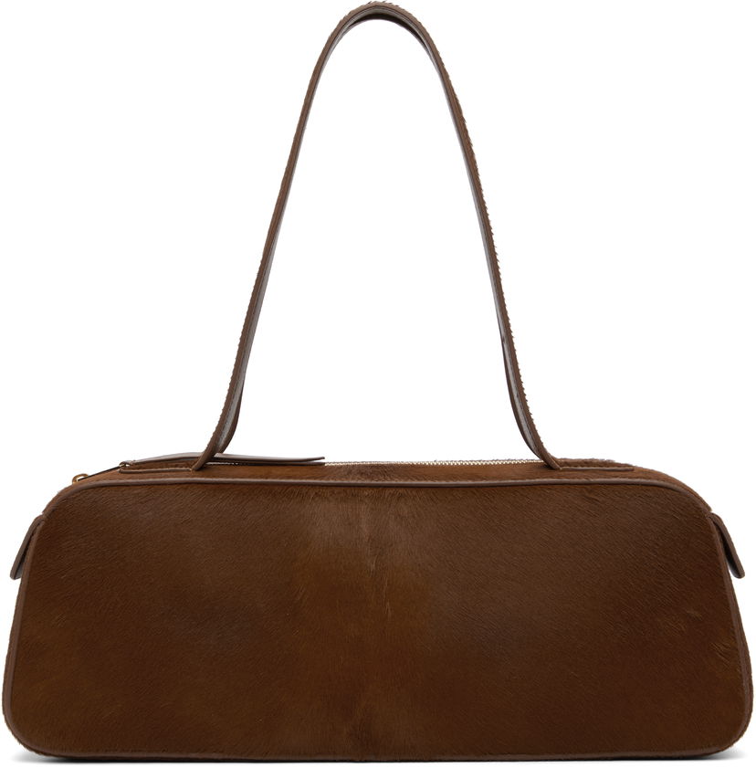Axelväska Khaite KHAITE Simona Calf Hair Shoulder Bag Brun | H2040-760