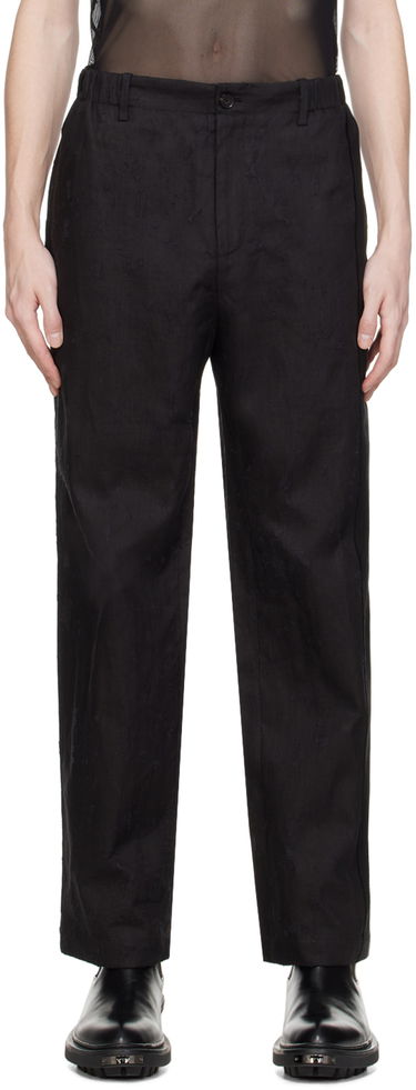 Byxor Feng Chen Wang Feng Chen Wang Raw Edge Trousers Svart | FUS17TR05, 0