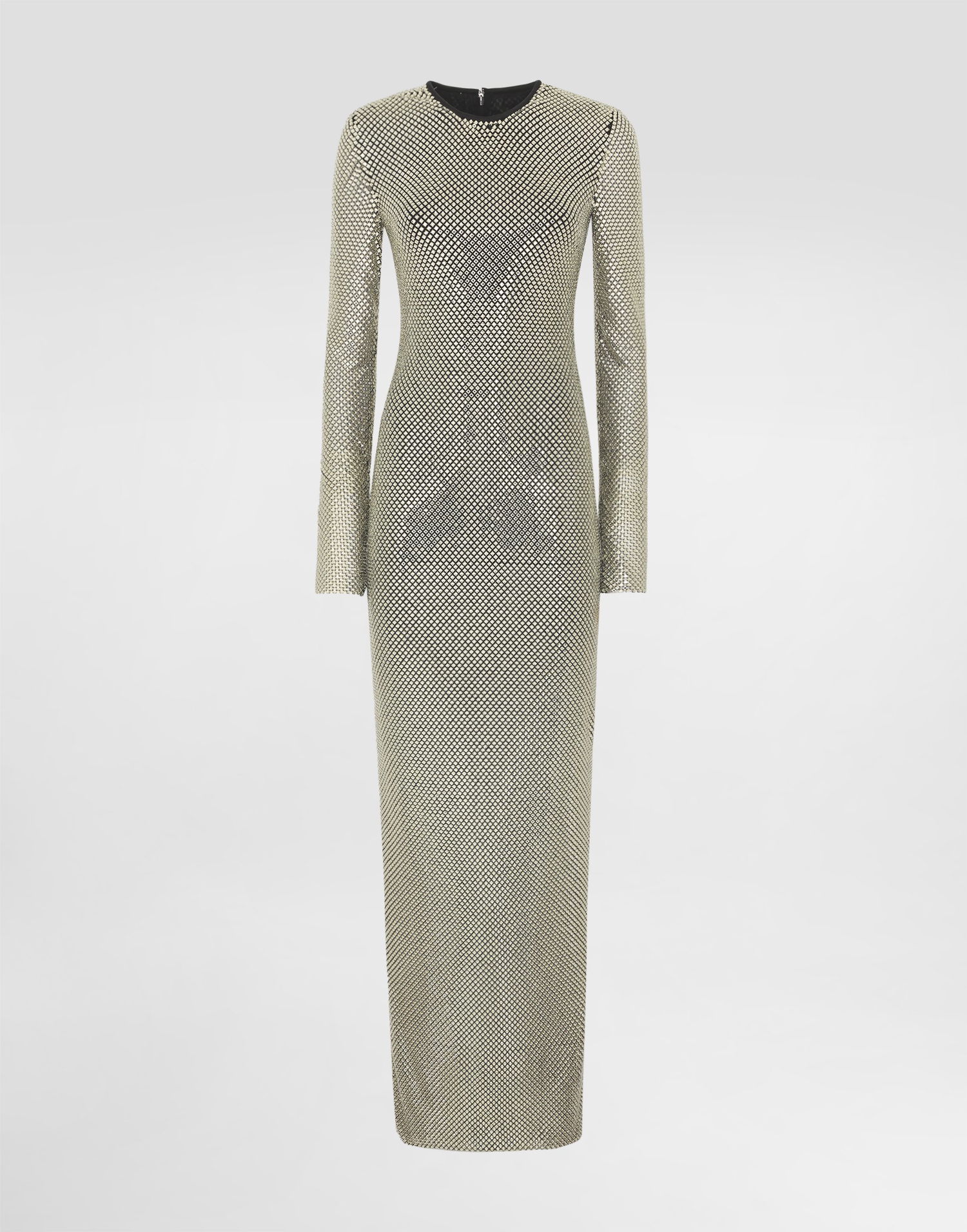 Klä Dolce & Gabbana Long Crystal Mesh Dress Metallisk | F6TJLZFLSK3S0997, 0