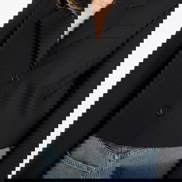 Jacka Off-White Big Bookish Crop Jacket Svart | OWEF12LF25FAB0011047, 2