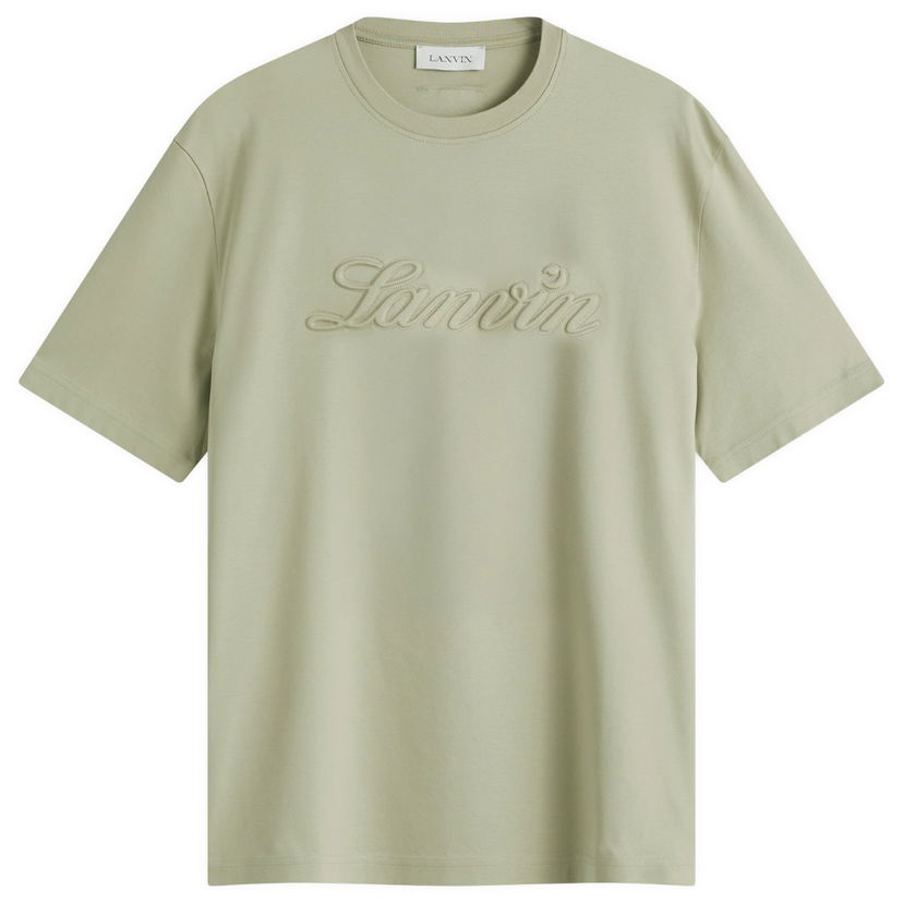 T-shirt LANVIN Lanvin Debossed Script Logo T-Shirt Grön | RM-TS0115-J170-P25-025