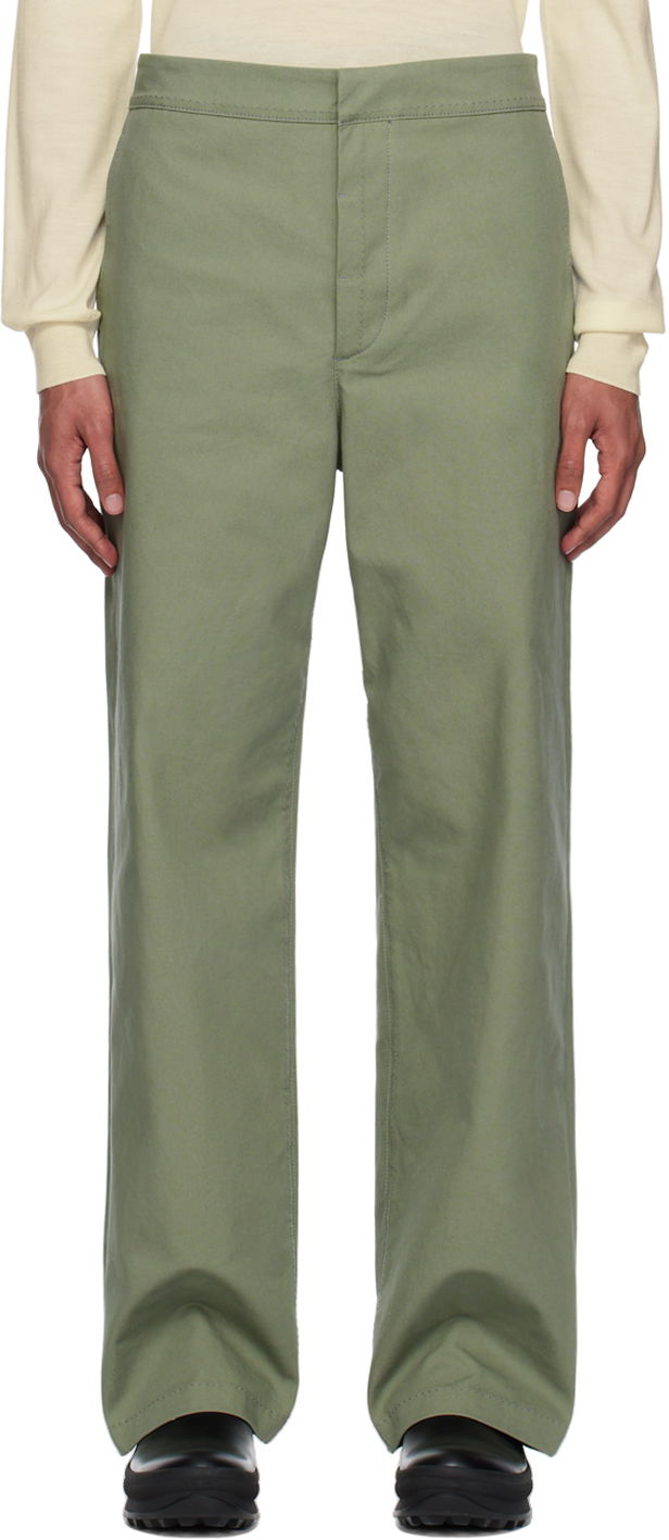 Byxor Jil Sander Jil Sander Four-Pocket Trousers Grön | J47KA0135_J45136