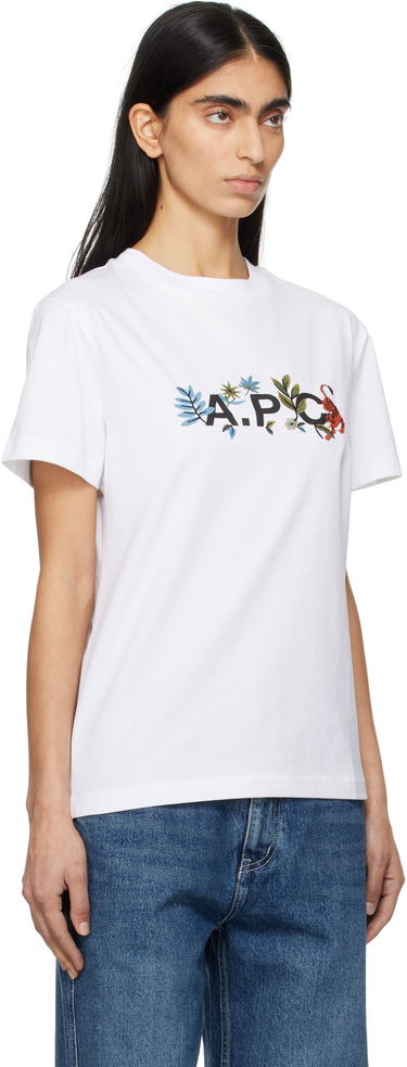 T-shirt A.P.C. A.P.C. Auguste Floral Graphic T-Shirt Vit | COBQX-M26497, 1