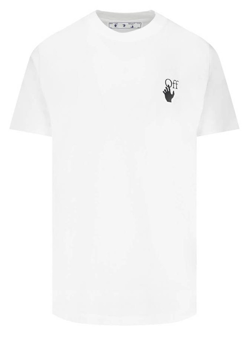 T-shirt Off-White Slim Fit Degrade Arrows T-Shirt Vit | OMAA027F21JER0050110