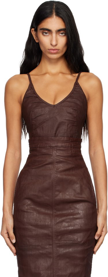 Klä Rick Owens Rick Owens DRKSHDW Concordians Foil Denim Camisole Brun | DS02E7132 SDSW, 0
