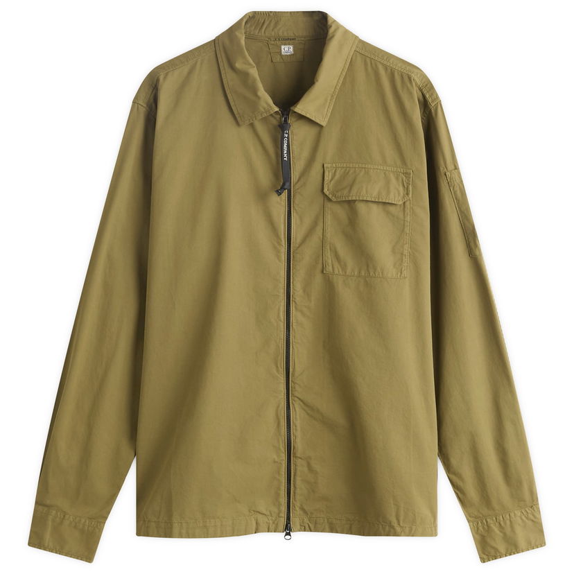 Skjorta C.P. Company Zip Overshirt Grön | 19CMOS705A-110143G-652