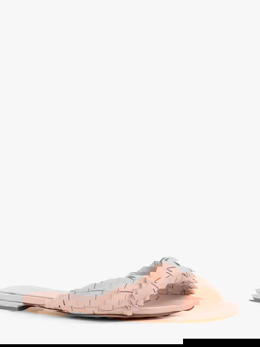 Sneakers och skor Bottega Veneta Woven Knot Flat Slide Sandals Rosa | 806918V2ED06801, 1