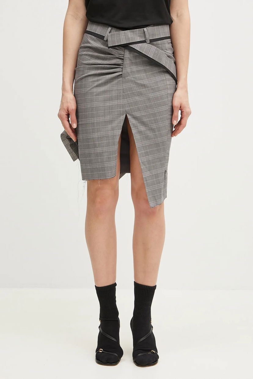 Kjol Ottolinger Ottolinger Drape Pencil Mini Skirt Grå | 123.300523.02