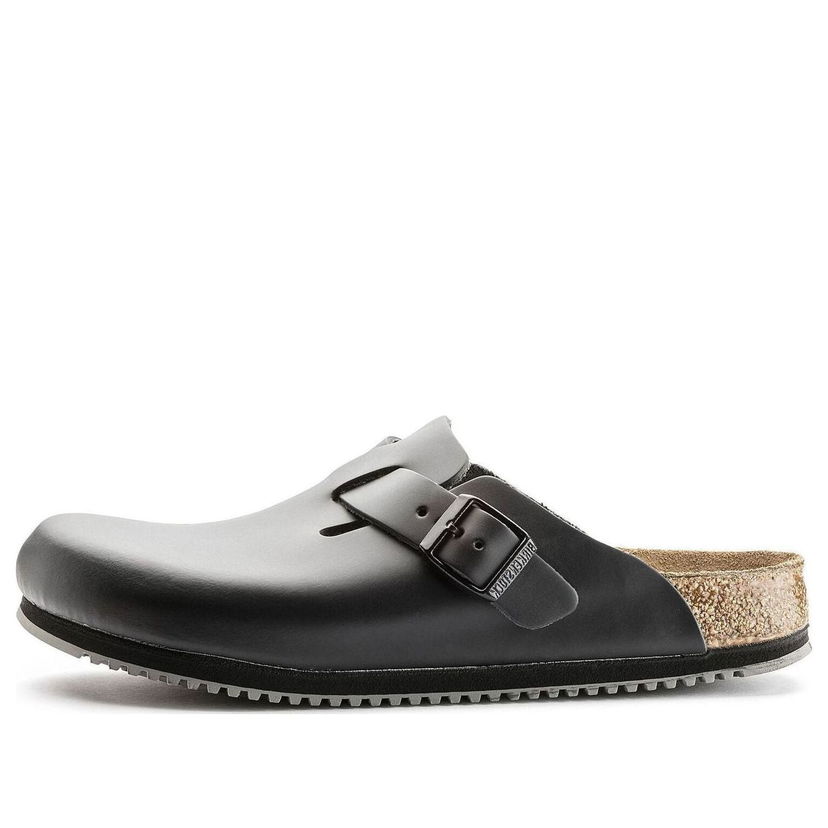 Sneakers och skor Birkenstock Boston Super Grip Leather Clogs Svart | 0060194
