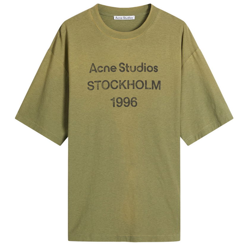 T-shirt Acne Studios Men's Exford U 1996 T-Shirt, Size X-Small Grön | CL0196-AB7