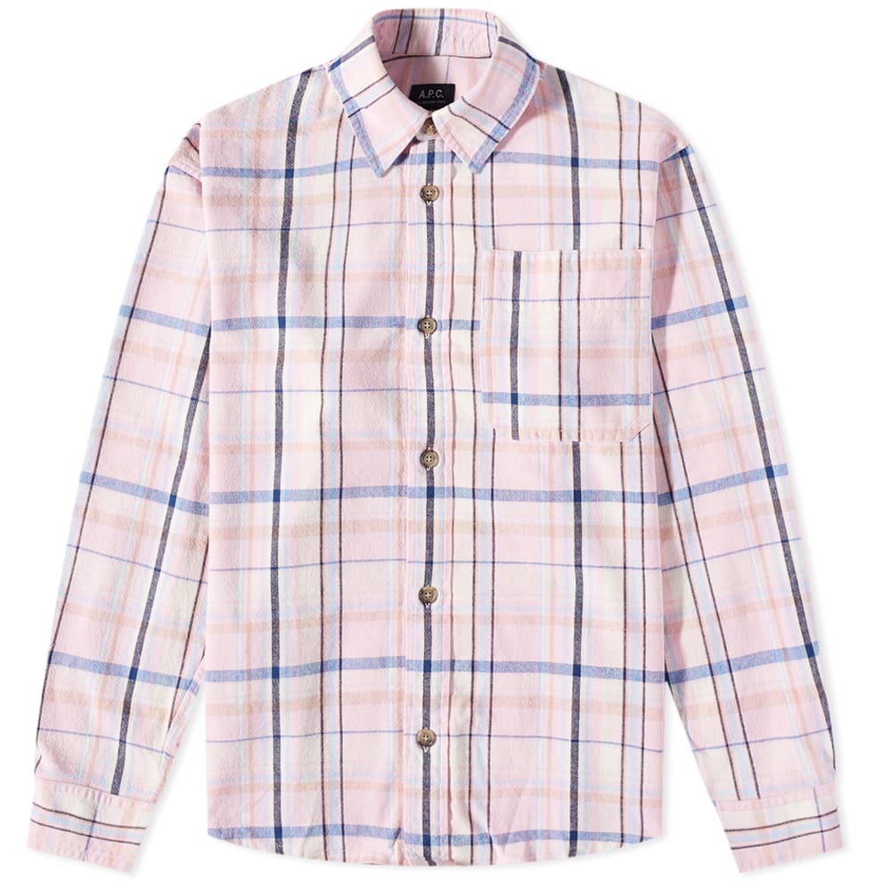 Jacka A.P.C. Basile Check Overshirt Rosa | COGBX-H02709-FAA, 0
