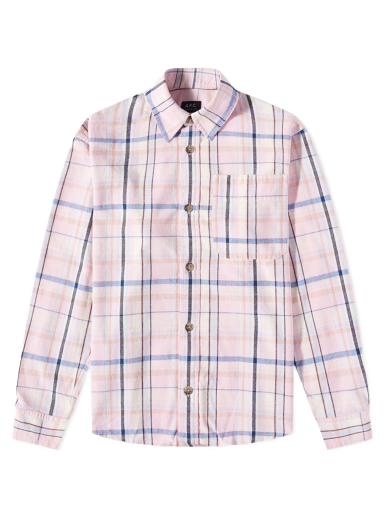 Jacka A.P.C. Basile Check Overshirt Rosa | COGBX-H02709-FAA