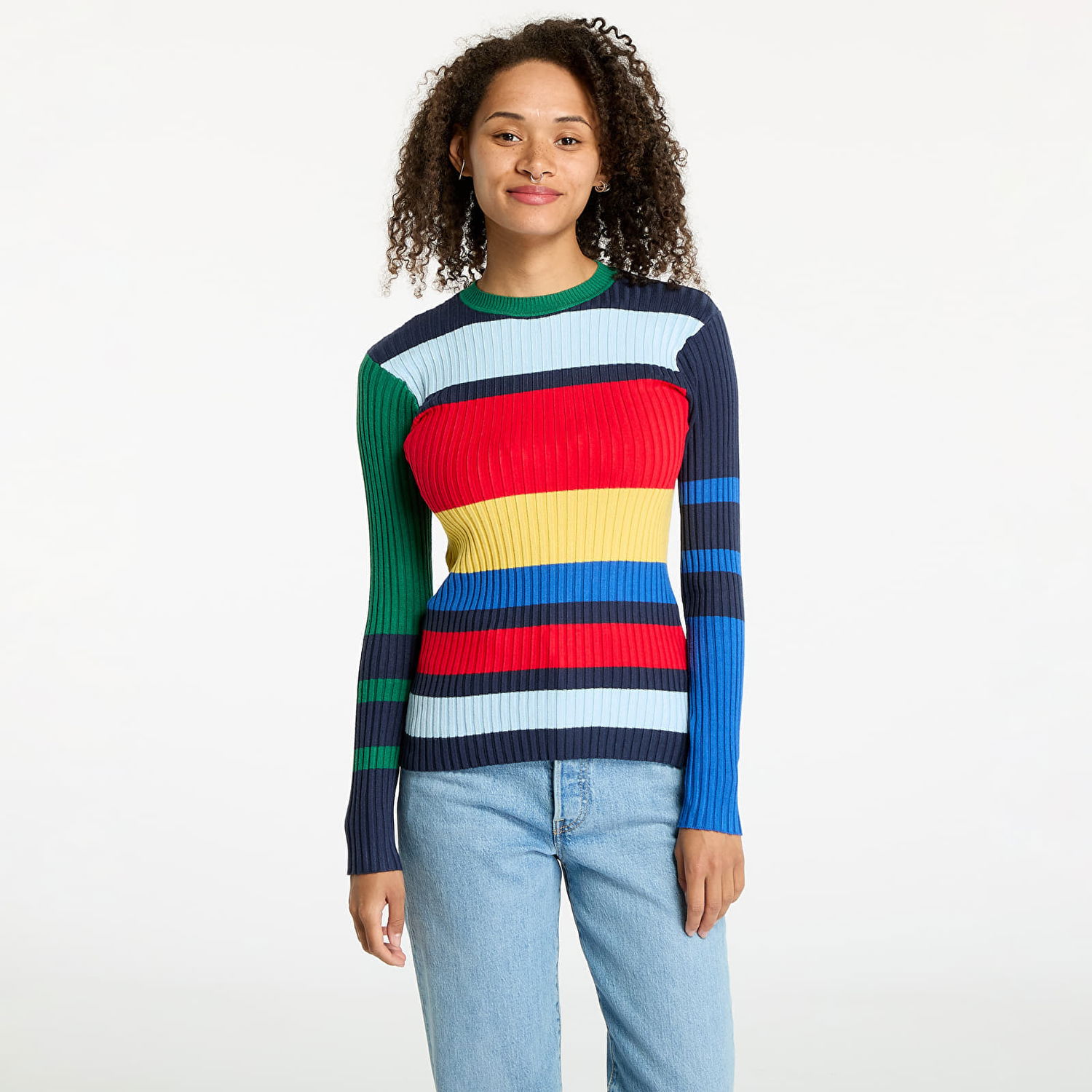 Sweater Wrangler Slim Rib Sweater Navy Mörkblå | 112356485, 0