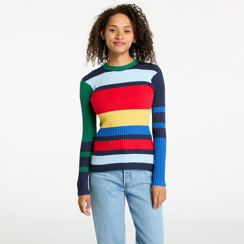 Sweater Wrangler Slim Rib Sweater Navy Mörkblå | 112356485