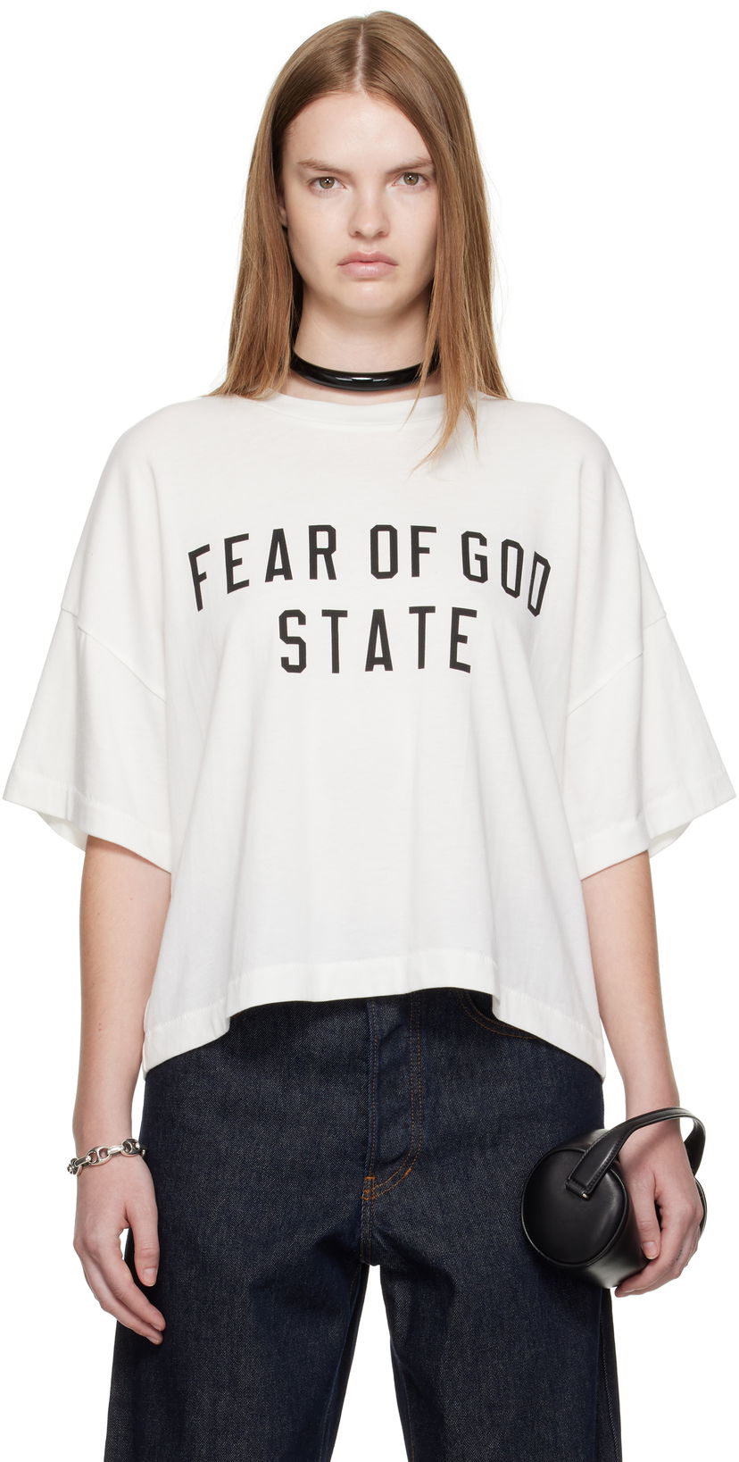 T-shirt Fear of God Fear of God ESSENTIALS Boxy T-Shirt Vit | 125SP257164FW