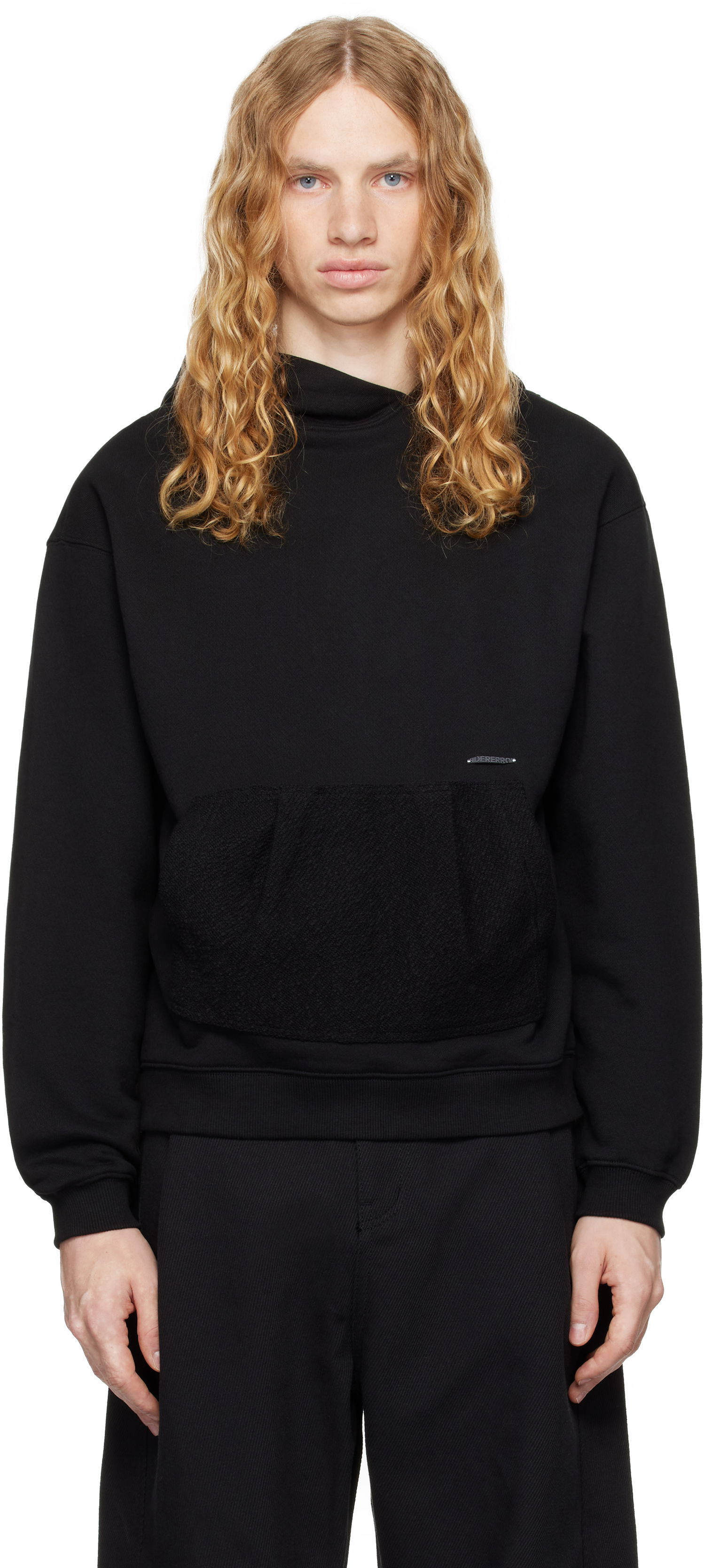 Sweatshirt ADER ERROR Black Patch Pocket Hoodie Svart | BN01FWHD0106BK, 0