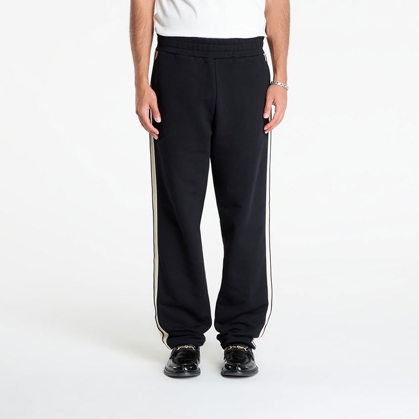 Träningsbyxor Palm Angels Palm Angels Curved Logo Track Sweatpants Svart | PMCH02KF25FLE0011003