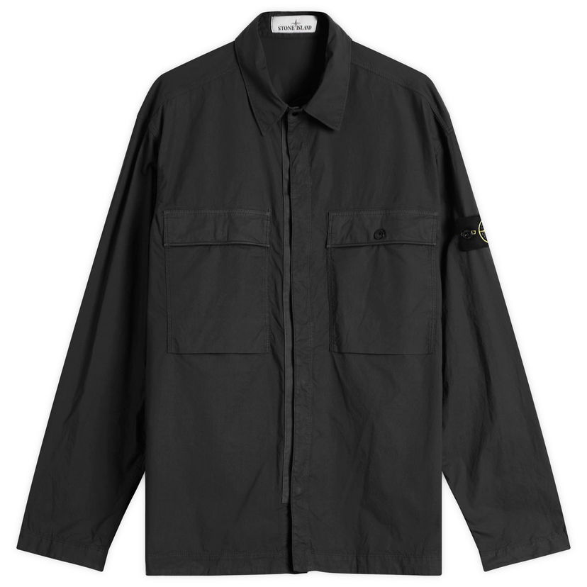 Skjorta Stone Island Tela Paracadute Shirt Jacket, Size Large Svart | K1S151200015-V0029