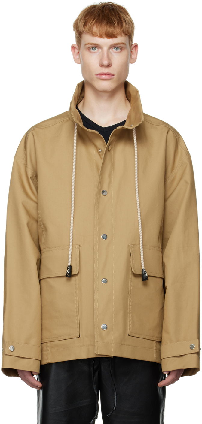 Parkas Nanushka Elias Utility Jacket Beige | NM22PFOW00266