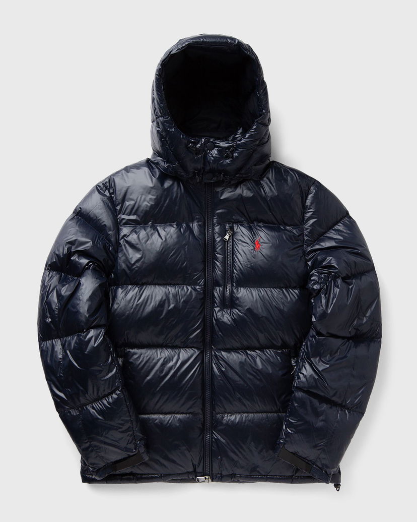 Pufferjacka Polo by Ralph Lauren Hooded Puffer Jacket Glossy Mörkblå | 710968281002