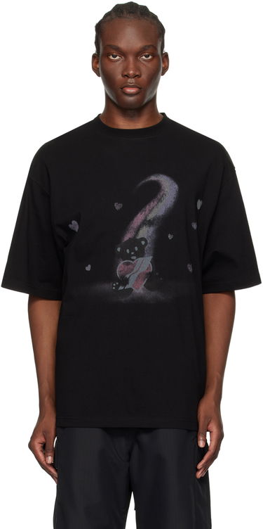 T-shirt We11done We11done Teddy Bear Graphic T-Shirt Svart | WD-TT1-23-730-U-BK, 0