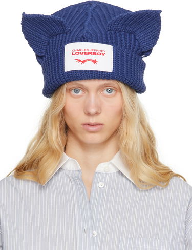 Mössa Charles Jeffrey Loverboy Charles Jeffrey LOVERBOY Chunky Knit Ears Beanie Blå | 54130301, 0