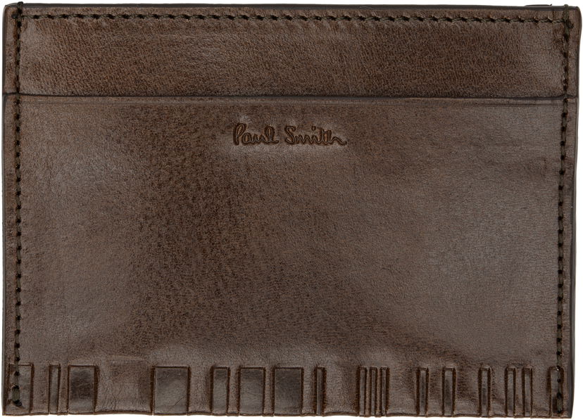 Plånbok Paul Smith Paul Smith Leather Shadow Stripe Card Holder Brun | M1A-8113-PSTFOE
