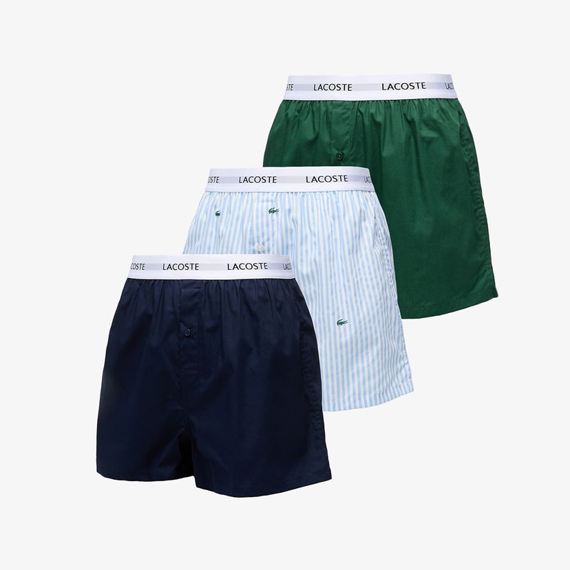 Boxare Lacoste Lacoste 3-Pack Woven Boxers Flerfärgad | 7H9209 EIG