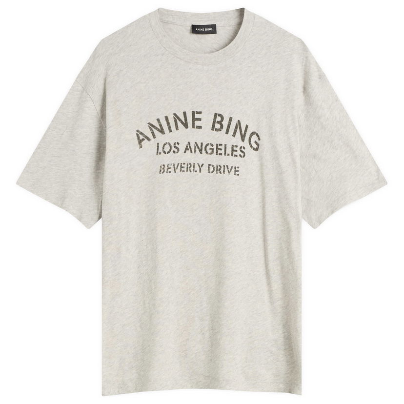 T-shirt Anine Bing Cohen Los Angeles Stencil T-Shirt Grå | A-08-11519-WAGR1
