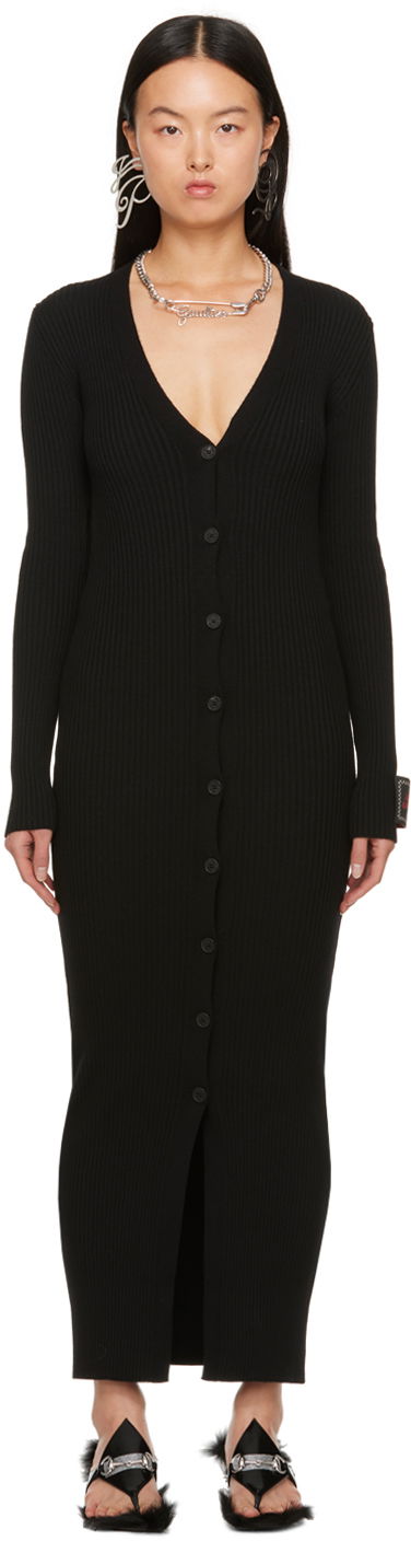 Klä Jean Paul Gaultier Jean Paul Gaultier Eiffel Tower Maxi Cardigan Svart | 23/15-F-RO081P-M057-00