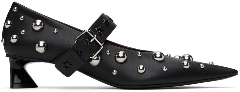 Sneakers och skor Stella McCartney Elsa Studded Kitten Heels Svart | 810422KP027