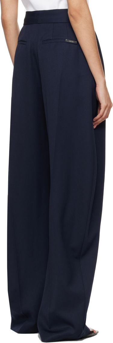 Byxor The Attico Attico Long Pleated Trousers Mörkblå | 250WCP00102 WWW046AA, 2