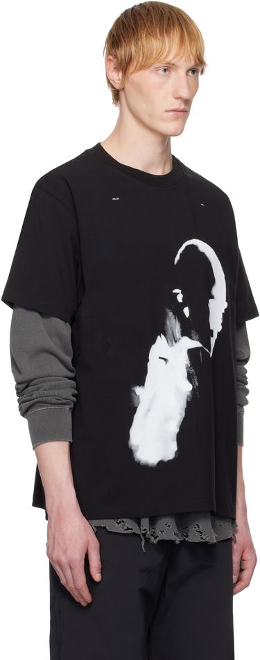 T-shirt HELIOT EMIL Heliot Emil Printed T-Shirt Svart | SS25.M.09.041.BLK01.CO, 4