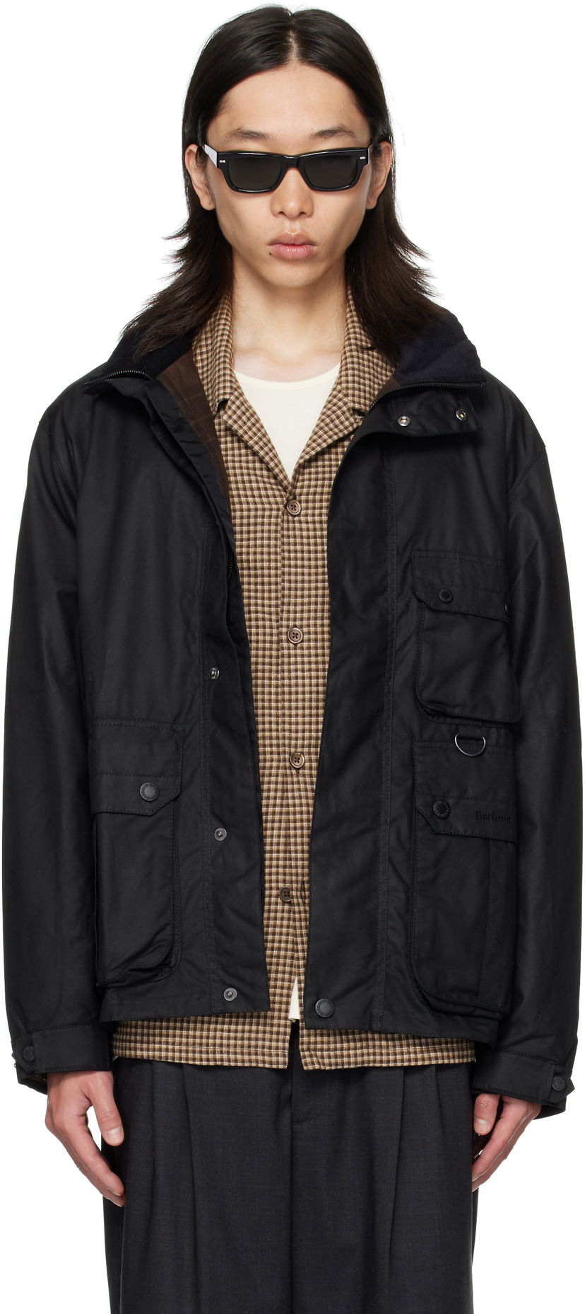 Jacka Barbour Re-Engineered Utility Bedale Waxed Jacket Svart | MWX2483BK71