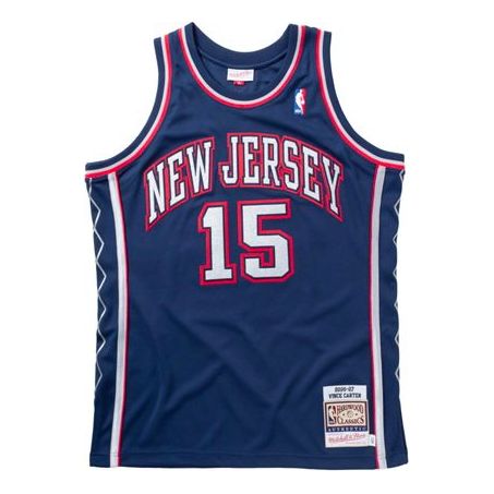 Jersey Mitchell & Ness Mitchell & Ness New Jersey Nets Basketball Jersey Blå | AJY4AC19095-NJNNAVY06VCA