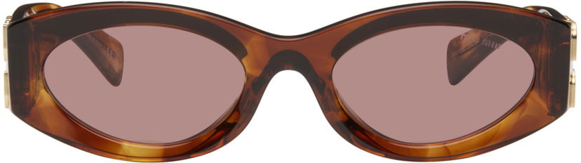 Solglasögon Miu Miu Miu Miu Glimpse Oval Sunglasses Brun | 0MU 11WS 8056262086797