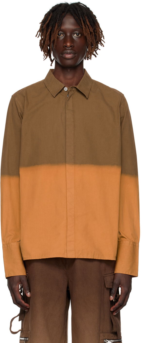 Skjorta Dion Lee Sunfade Long Sleeve Shirt Orange | C5030R23