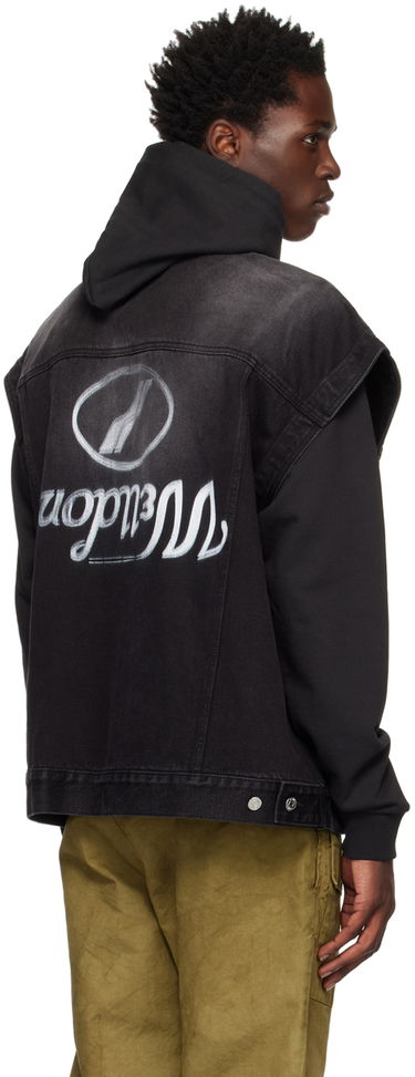 Väst We11done We11done Oversized Trucker Denim Vest Svart | WD-DV3-22-385-U-BK, 2