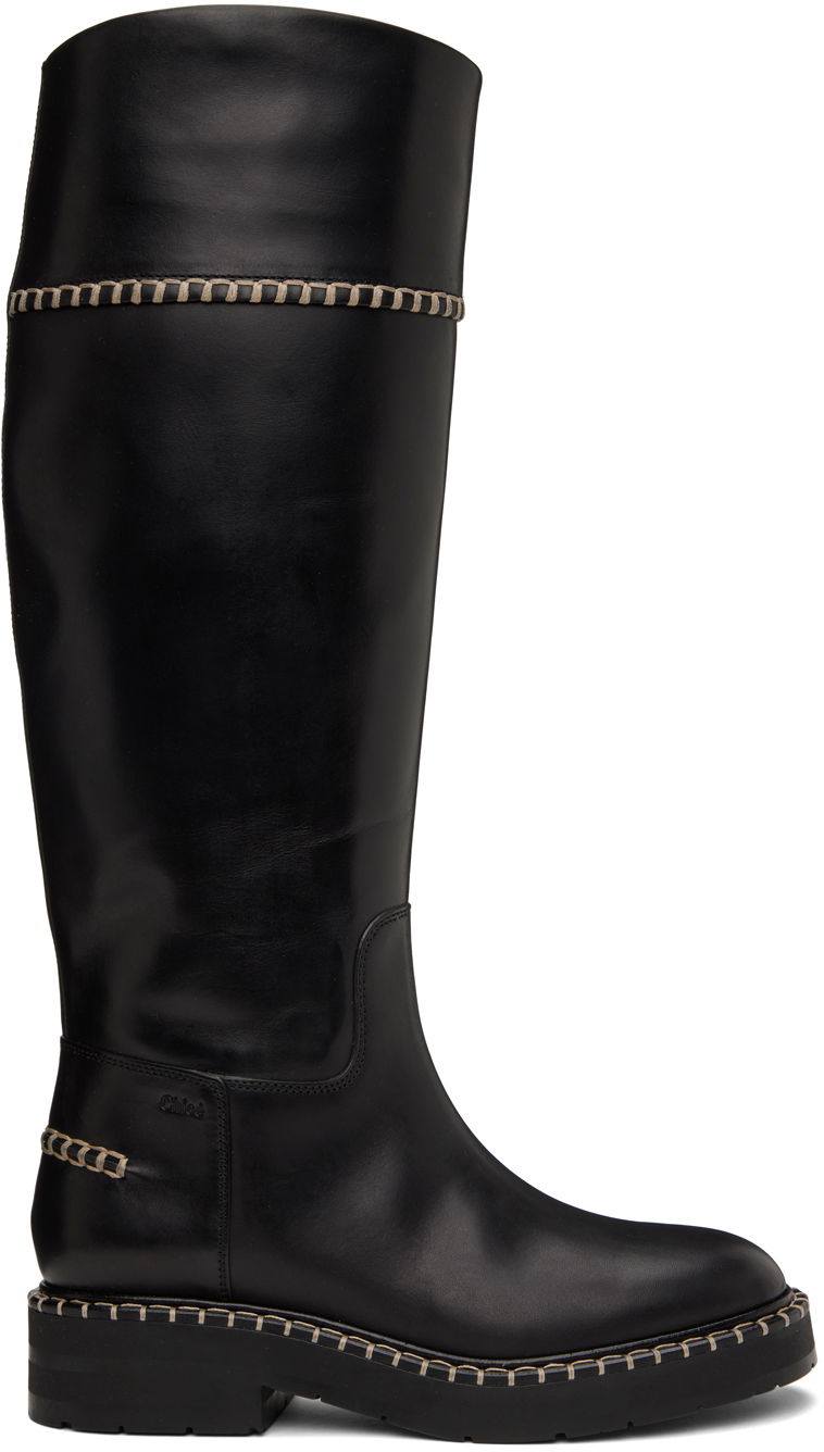 Sneakers och skor CHLOÉ Chloé Noua Knee-High Boots Svart | CHC22W72379