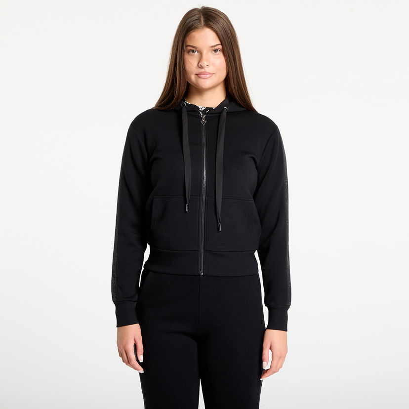 Sweatshirt GUESS GUESS New Hooded Scuba Sweatshirt Svart | W5YQ05KBYE2-JBLK