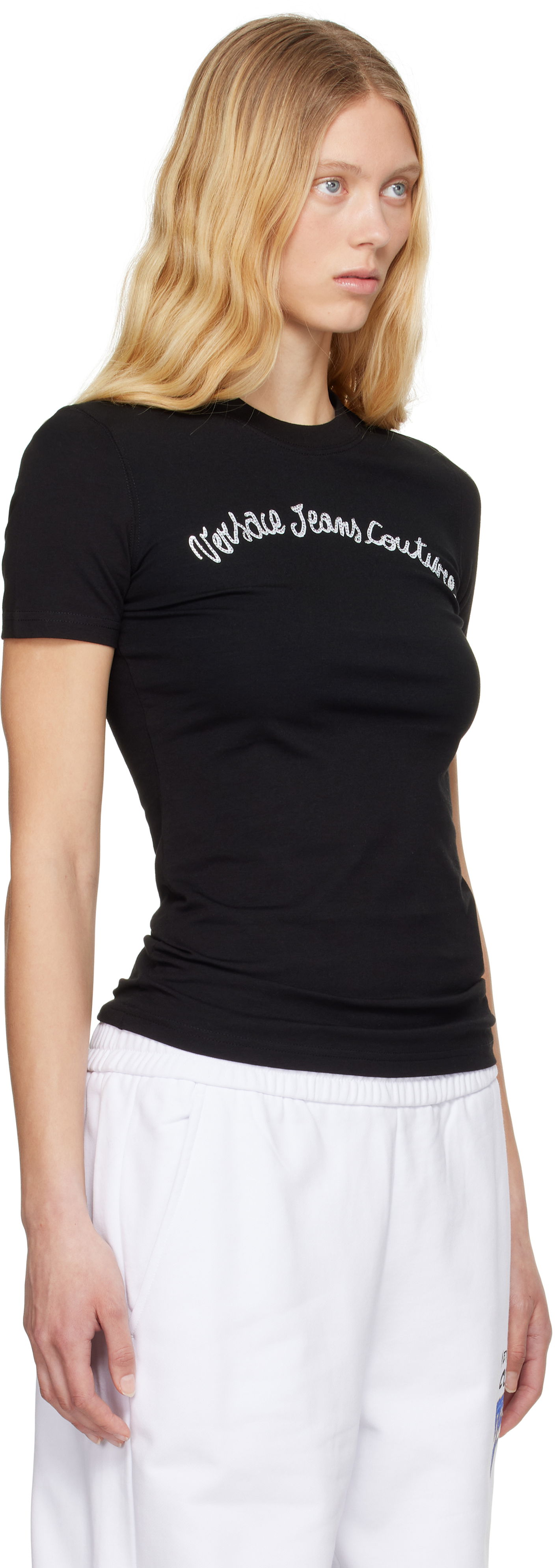T-shirt Versace Versace Jeans Couture Logo T-Shirt Svart | E78HAHC08_ECJ02C, 1