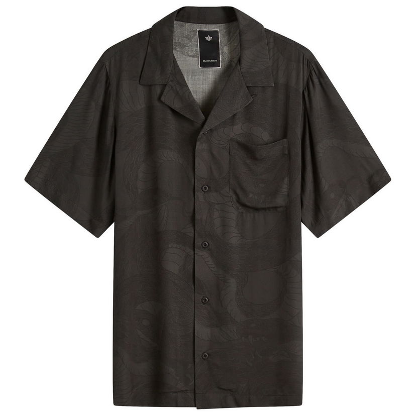 Skjorta Maharishi Maharishi Snakeskin Vacation Shirt, Size Large Svart | 1480-BLK