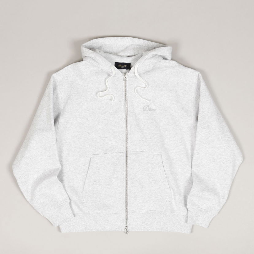Sweatshirt Dime Dime Cursive Zip Hoodie Grå | DIMESP2549ASH