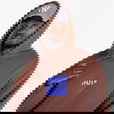 Sweatshirt HUF Essentials Box Logo Hoodie Brun | PF00465 BROWN, 3