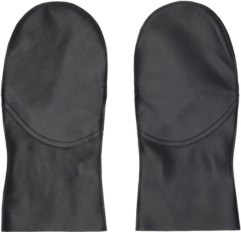 Handskar sage NATION SAGE NATION Leather Mittens Svart | S143 MITTENS LEATHER BLACK