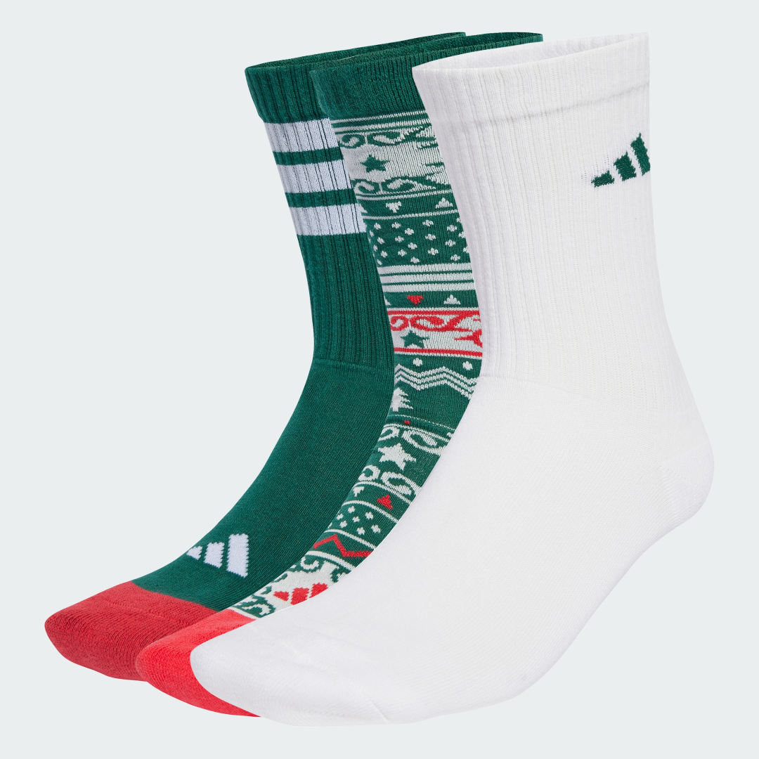 Strumpor adidas Performance Christmas Graphic Crew Sock 3-Pair Pack Flerfärgad | JX9073, 0