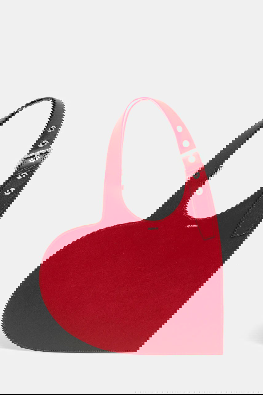 Tygpåse Coperni Coperni Belt Heart Tote Bag Röd | COPBA112F6012, 0