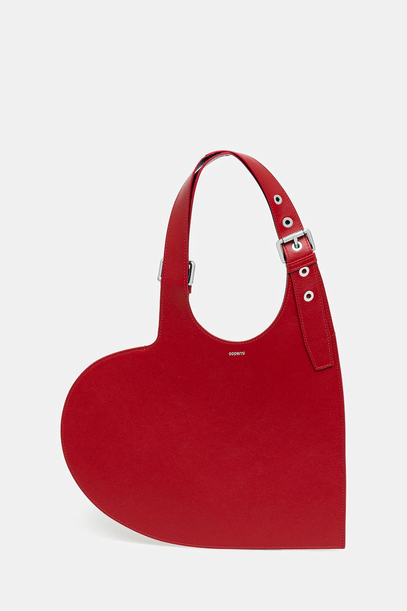 Tygpåse Coperni Coperni Belt Heart Tote Bag Röd | COPBA112F6012